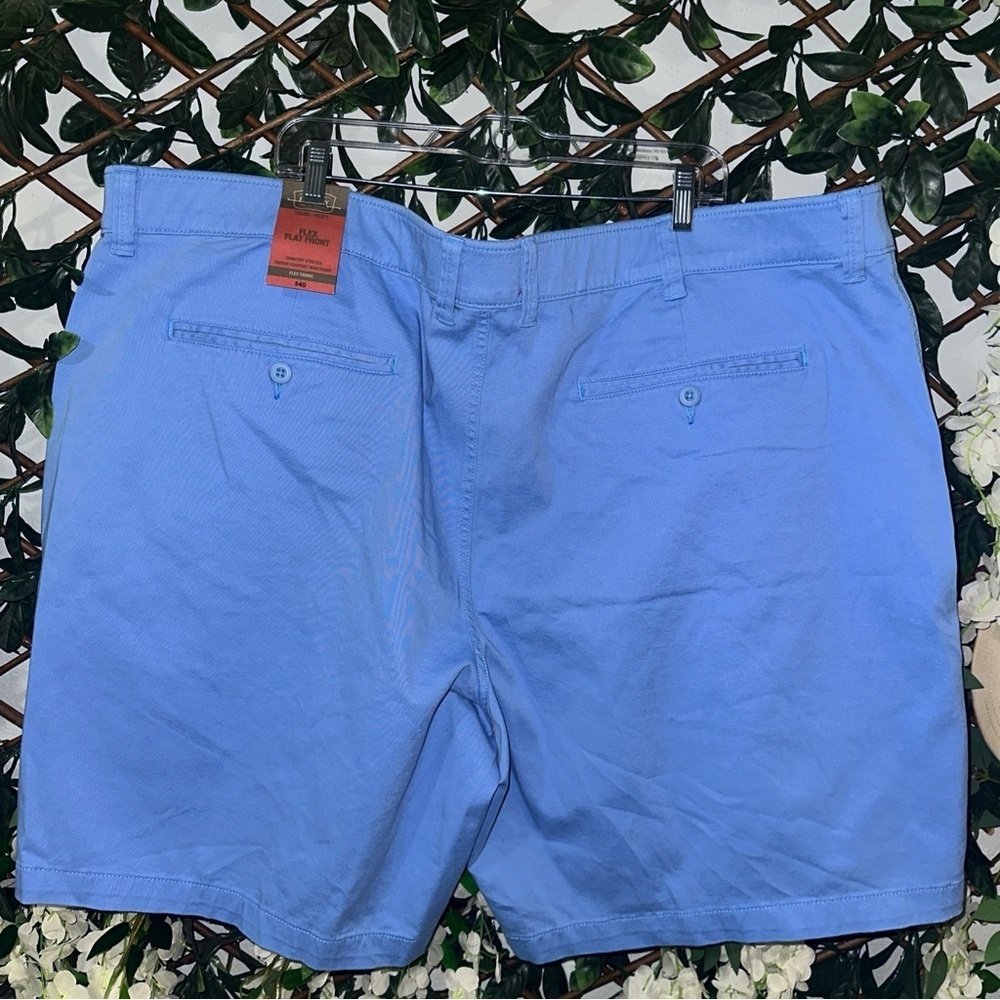 Classic Blue Men's Flat Front Shorts - Picture 4 of 7
